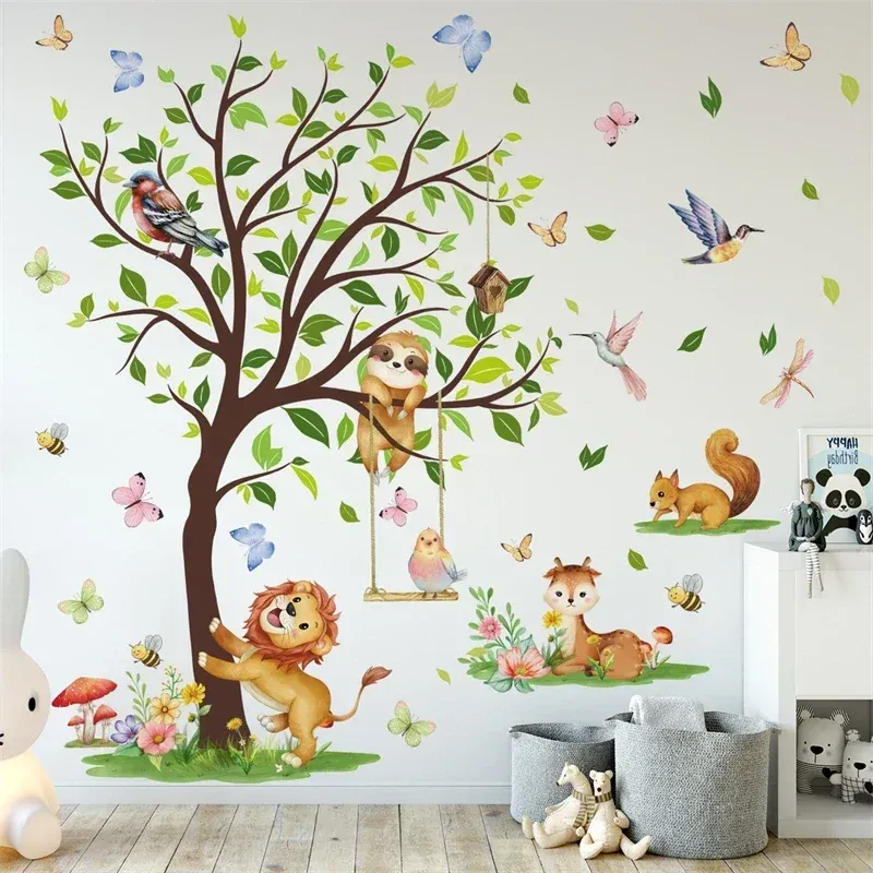 Baby Nursery Themes Boy - Large Jungle Animals Theme Wall Stickers