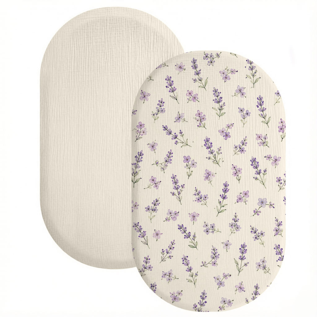Baby Nursery Kit - 2PCS Cotton Baby Bassinet Bedding Set