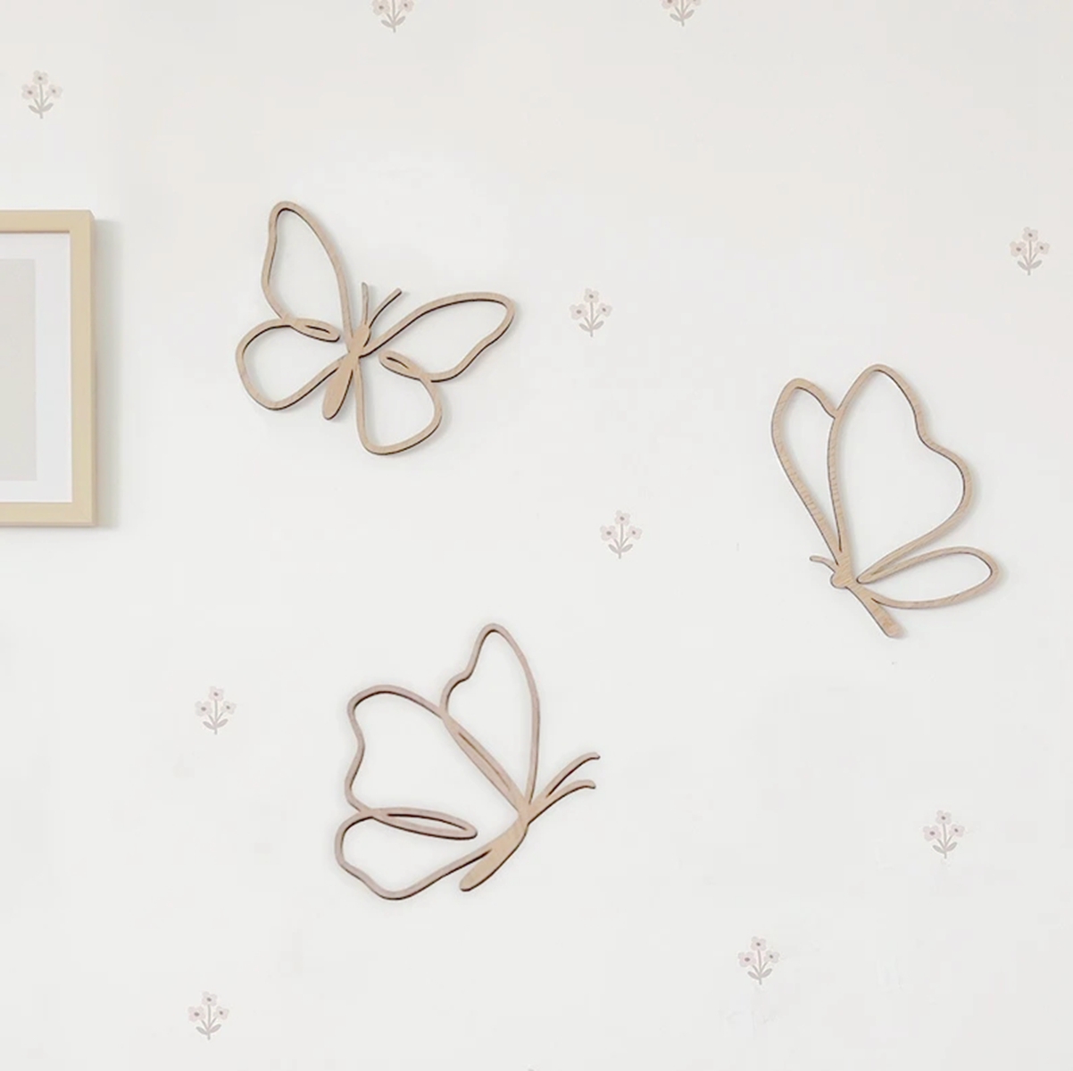 Baby Nursery Letters - Wooden Butterflies Sign, Wooden Wall Decor,