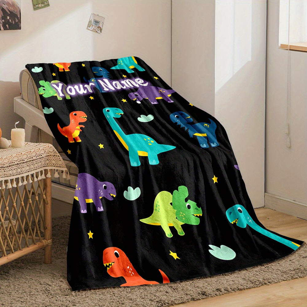 Baby Nursery Themes Boy - Dinosaur Print Kids Throw Blanket Plush