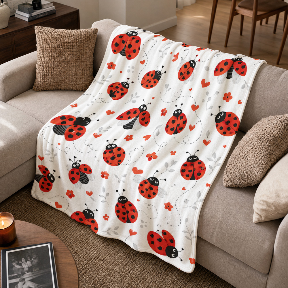 Whimsical Ladybug Print Throw  - đánh giá và giá Baby Nursery In Hospital
