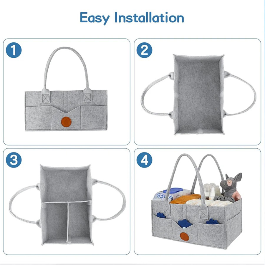 Children's Felt Diaper Storage - đánh giá và giá Baby Nursery Organizer