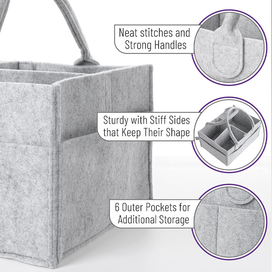 Children's Felt Diaper Storage - đánh giá và giá Baby Nursery Organizer