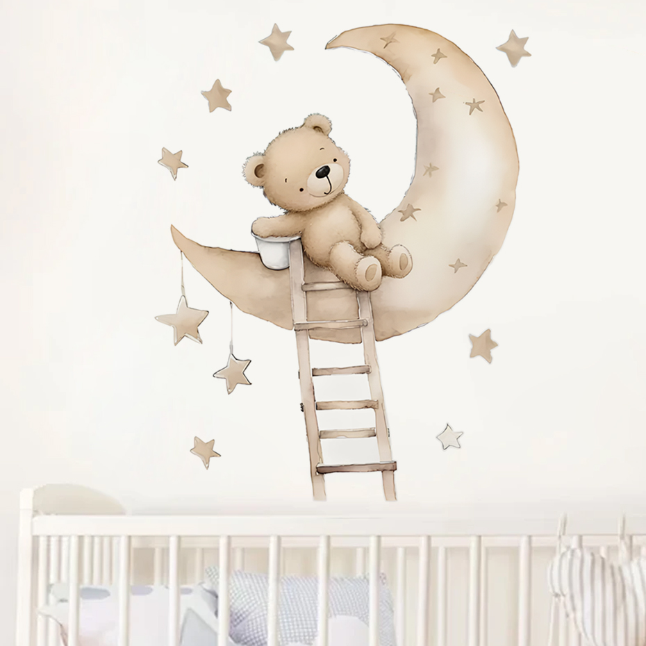 Cute Bear Star Cloud Wall Stic - đánh giá và giá Baby Girl Nursery Quotes