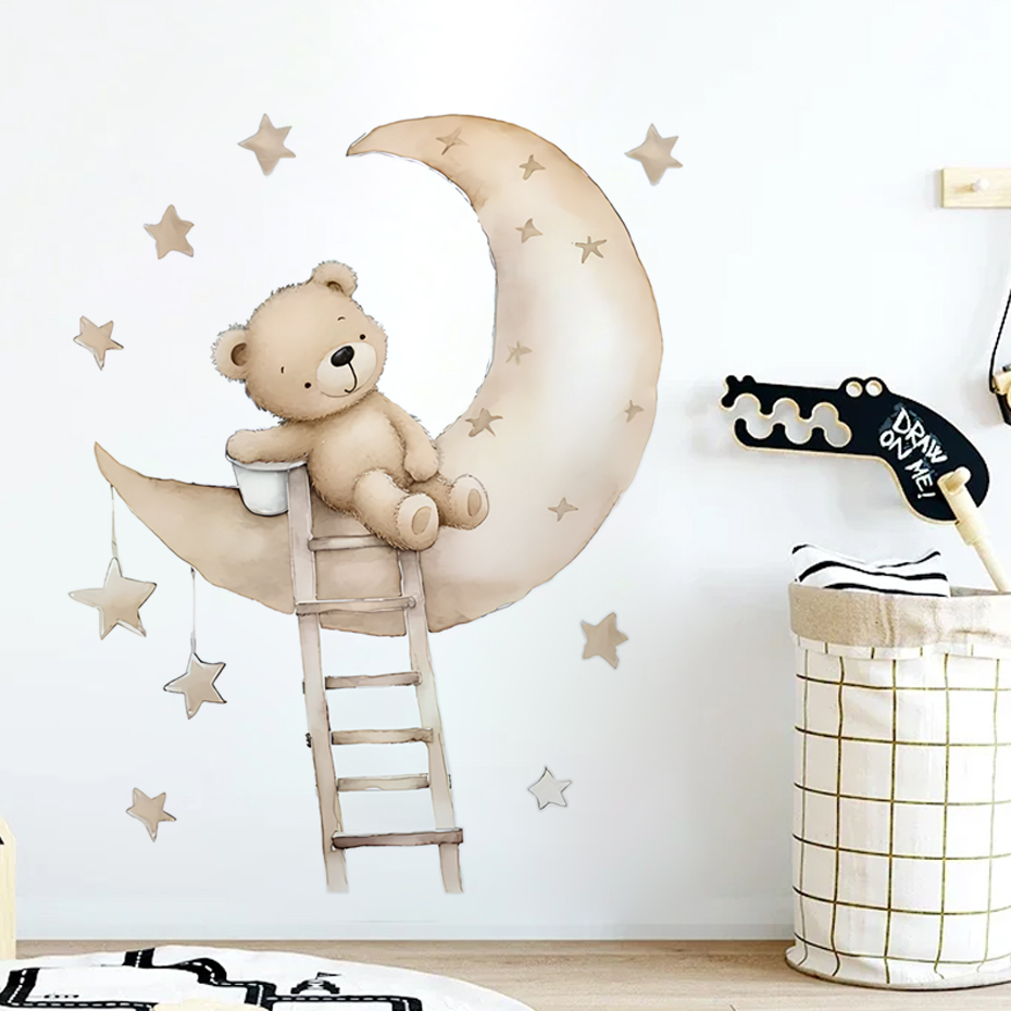 Cute Bear Star Cloud Wall Stic - đánh giá và giá Baby Girl Nursery Quotes