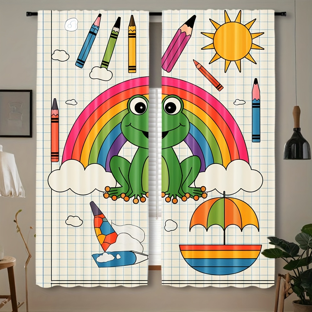 Cute Rainbow Frog Curtain Wind - đánh giá và giá Baby Nursery Themes Boy