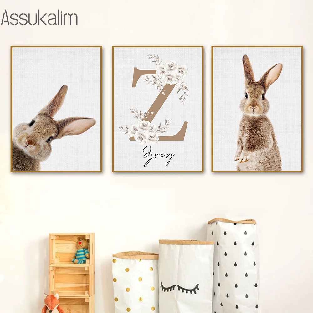 Thỏ Tranh Vải Tùy Chỉnh In Tên - đánh giá và giá Baby Nursery Name Wall Art