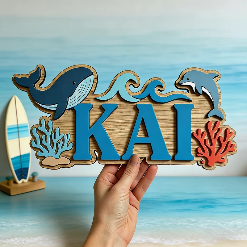 Ocean Whale Dolphin Themed Cus - đánh giá và giá Baby Nursery Name Wall Art