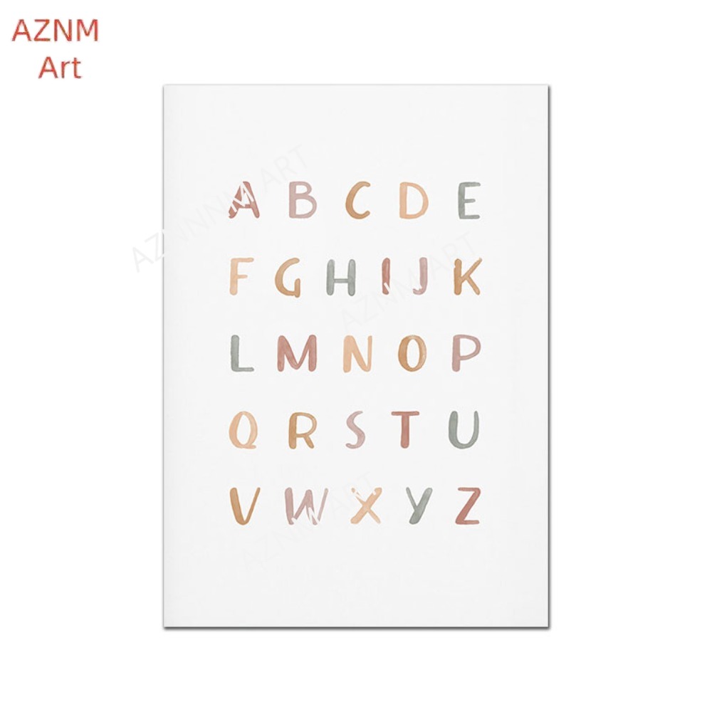 1/3PCS ，Poster Custom ABC 123  - đánh giá và giá Baby Nursery Name Wall Art