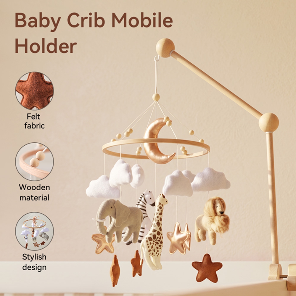 Wooden Bed Bell Baby Crib Mobi - đánh giá và giá Baby Nursery Organizer