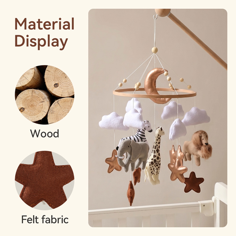 Wooden Bed Bell Baby Crib Mobi - đánh giá và giá Baby Nursery Organizer