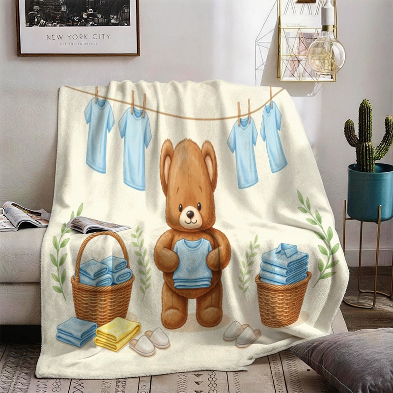 Cute Bear Nursery Theme Throw  - đánh giá và giá Baby Nursery Themes Boy