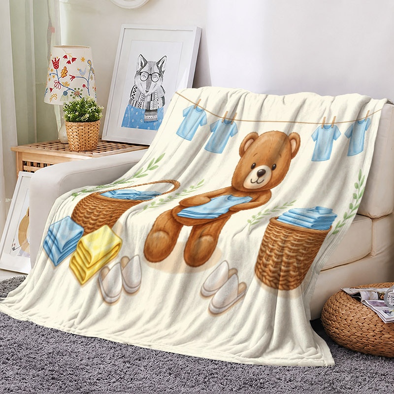 Cute Bear Nursery Theme Throw  - đánh giá và giá Baby Nursery Themes Boy