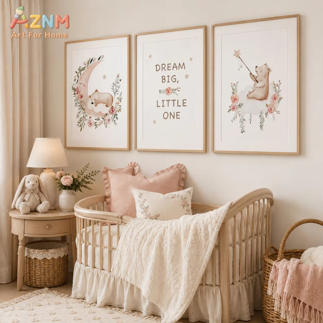 AZNM Nursery Flower Wall Art,  - đánh giá và giá Baby Girl Nursery Quotes