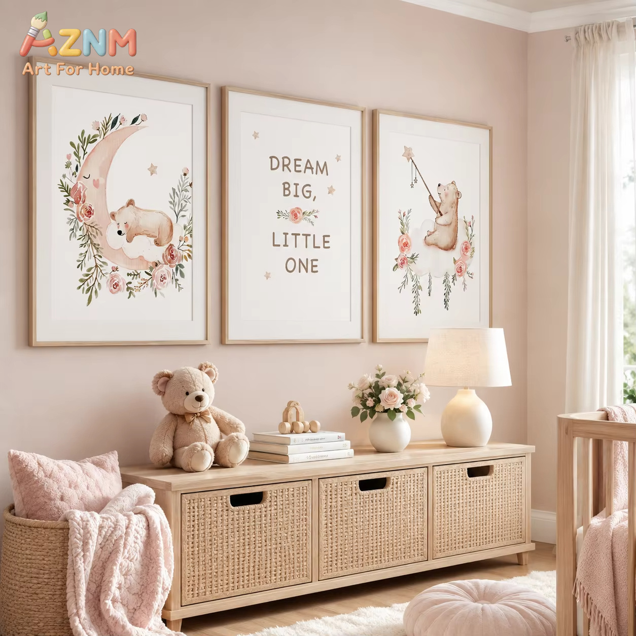 AZNM Nursery Flower Wall Art,  - đánh giá và giá Baby Girl Nursery Quotes