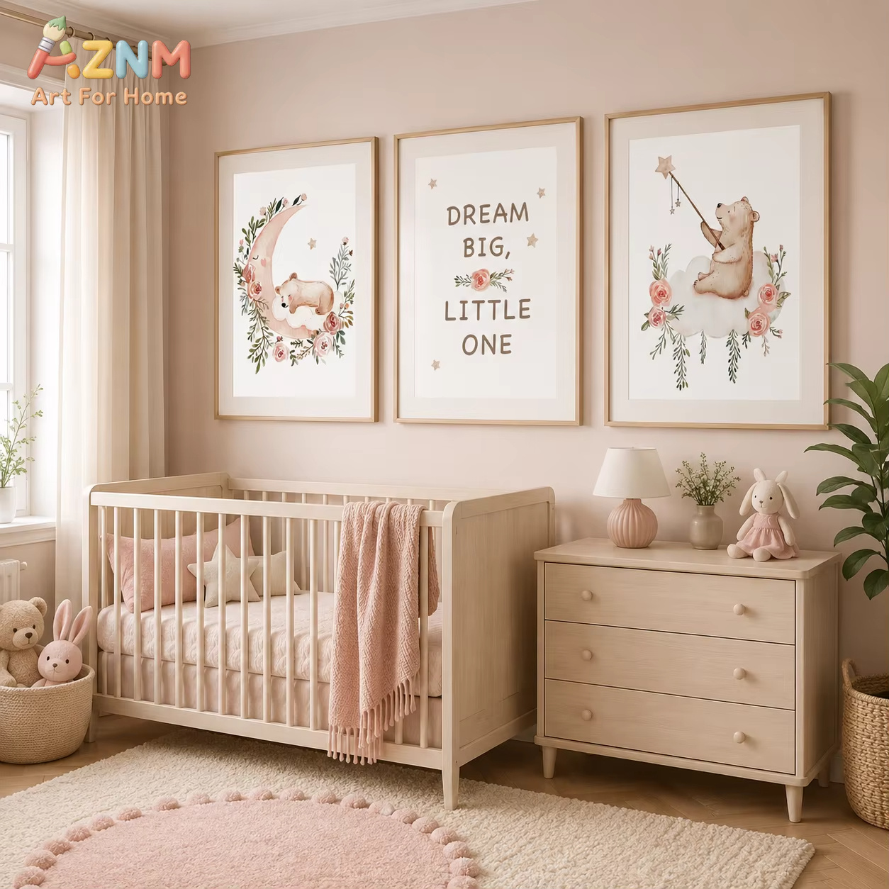 AZNM Nursery Flower Wall Art,  - đánh giá và giá Baby Girl Nursery Quotes