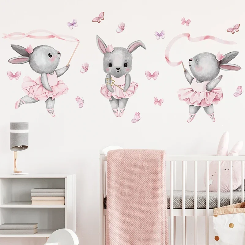 Hand-paint Ballet Bunny Rabbit - đánh giá và giá Baby Girl Nursery Quotes