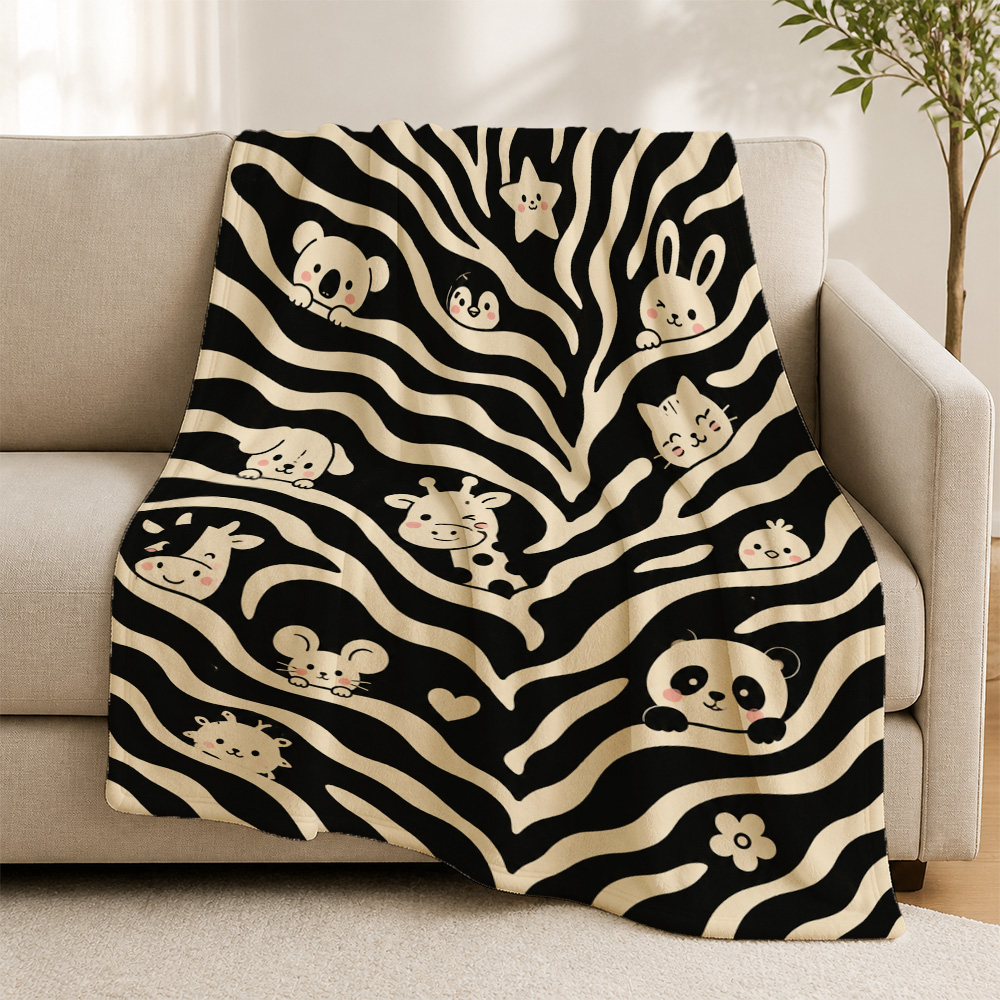 Cute Animal Print Throw Blanke - đánh giá và giá Baby Nursery In Hospital
