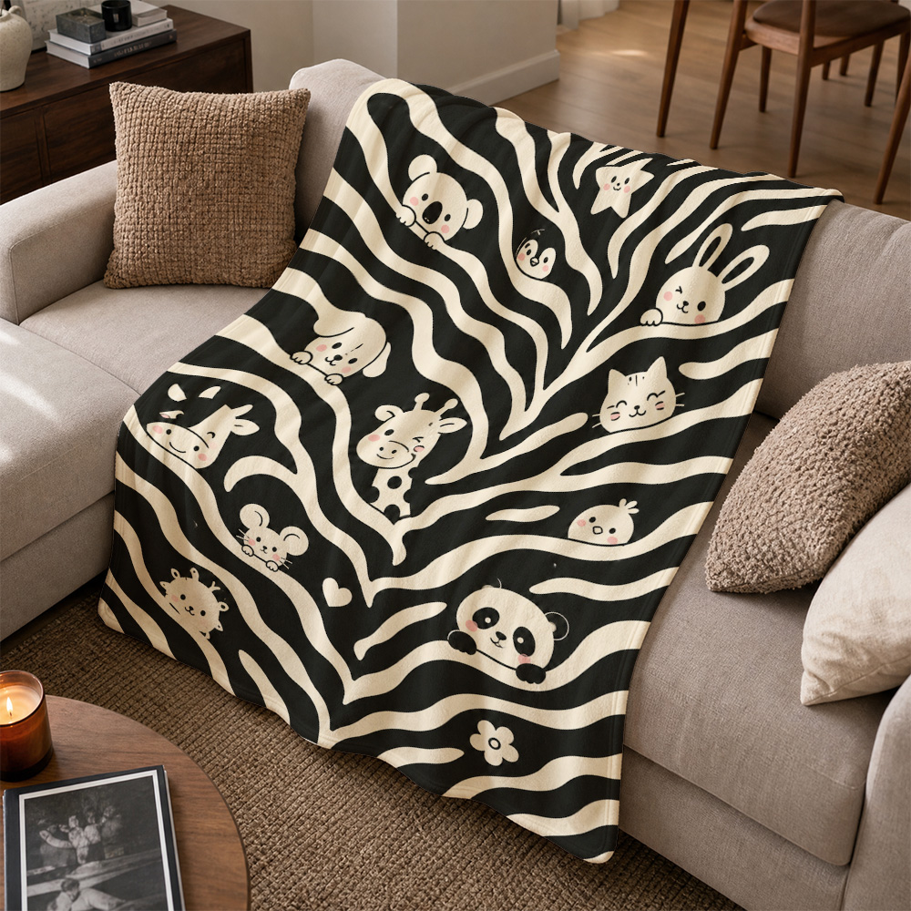 Cute Animal Print Throw Blanke - đánh giá và giá Baby Nursery In Hospital