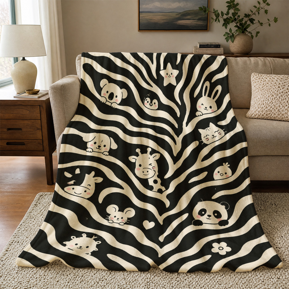 Cute Animal Print Throw Blanke - đánh giá và giá Baby Nursery In Hospital