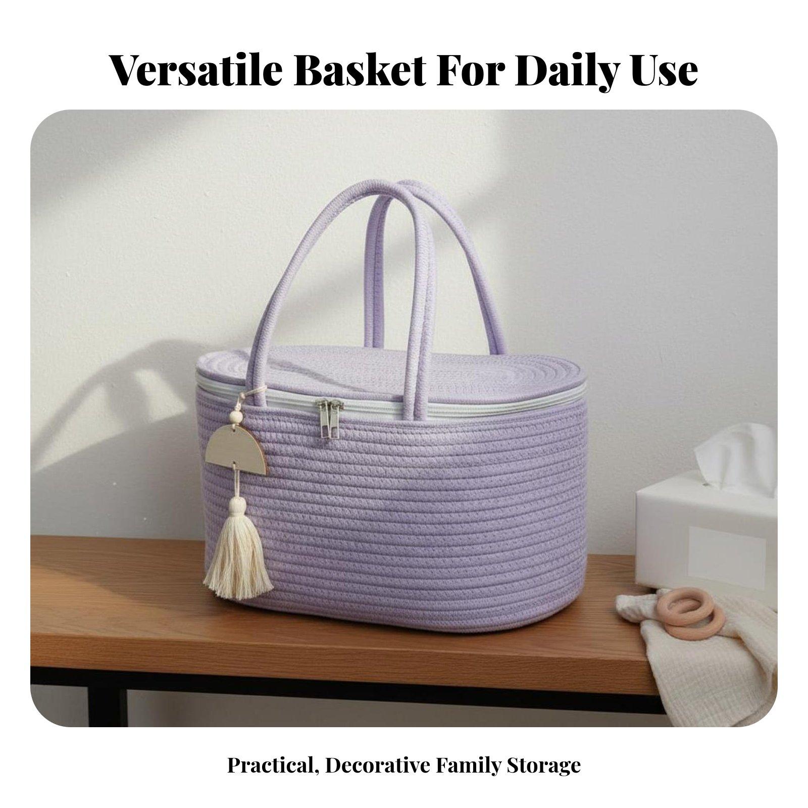 Cotton Rope Diaper Storage Bas - đánh giá và giá Baby Nursery Organizer