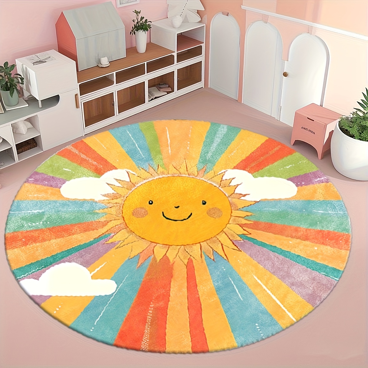 Cute Plush Round Sun Rainbow K - đánh giá và giá Baby Nursery Themes Boy
