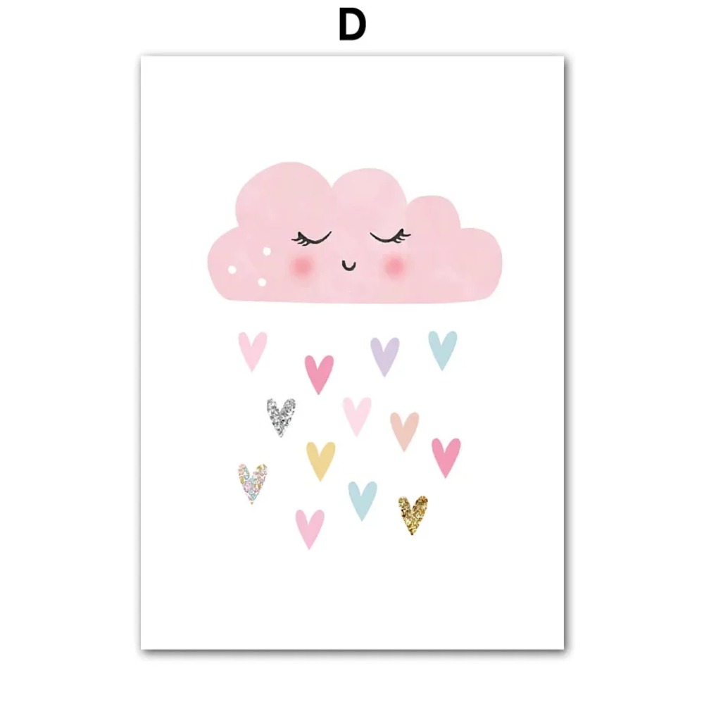 Pink Unicorn Rabbit Rainbow Cl - đánh giá và giá Baby Nursery Name Wall Art