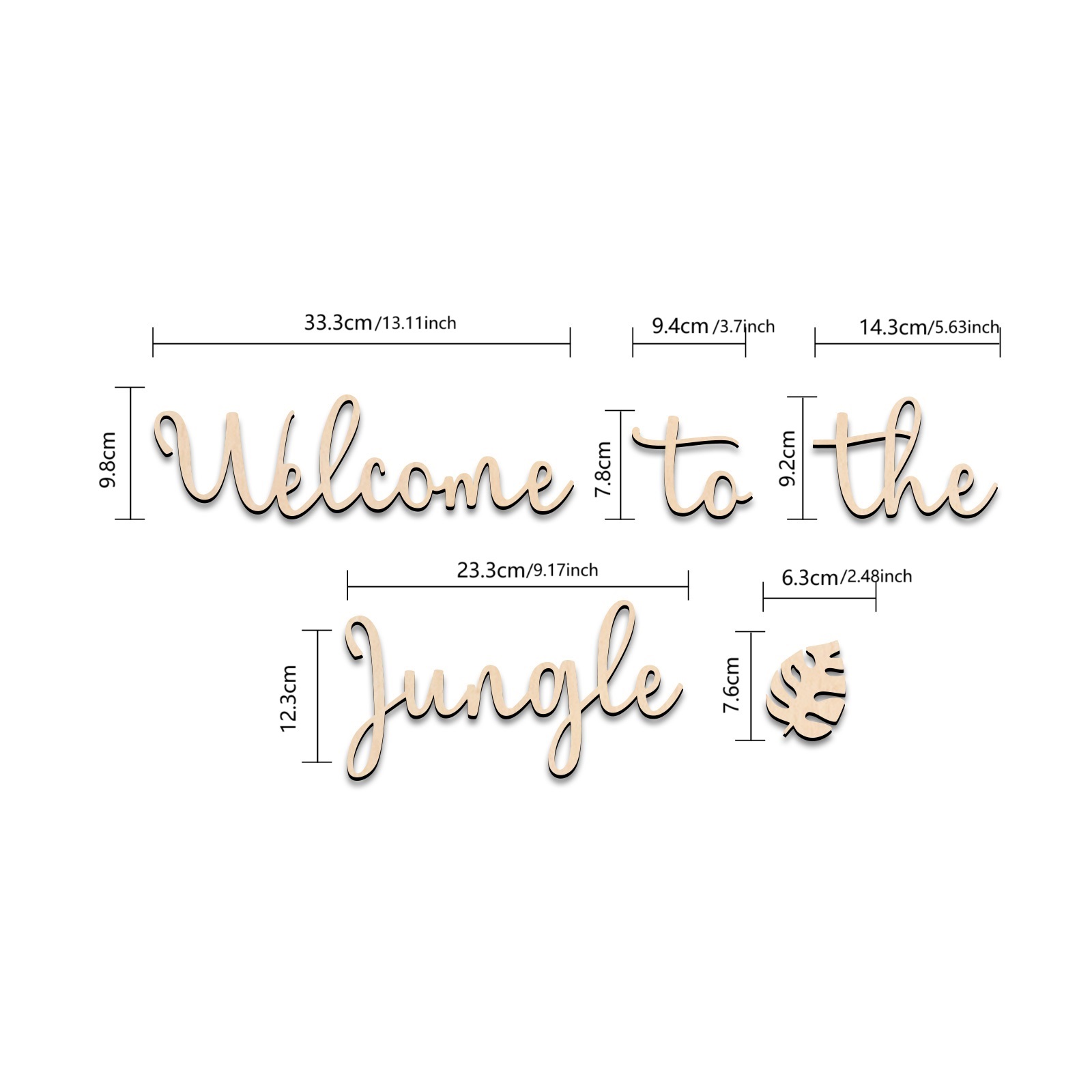 Welcome to the Jungle Wooden S - đánh giá và giá Baby Nursery Letters