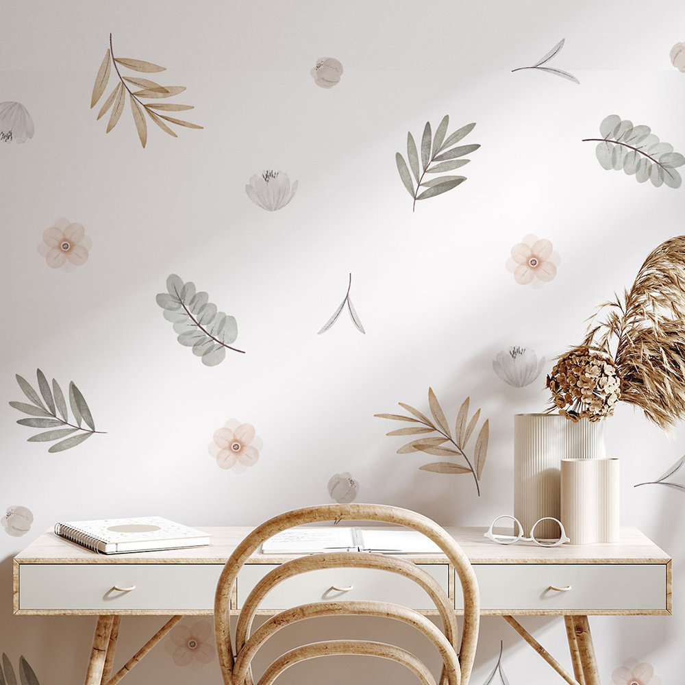 Boho Leaves Botanical DIY Wall - đánh giá và giá Baby Girl Nursery Quotes
