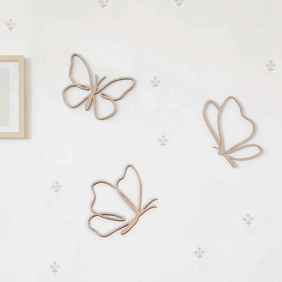 Wooden Butterflies Sign, Woode - đánh giá và giá Baby Nursery Letters