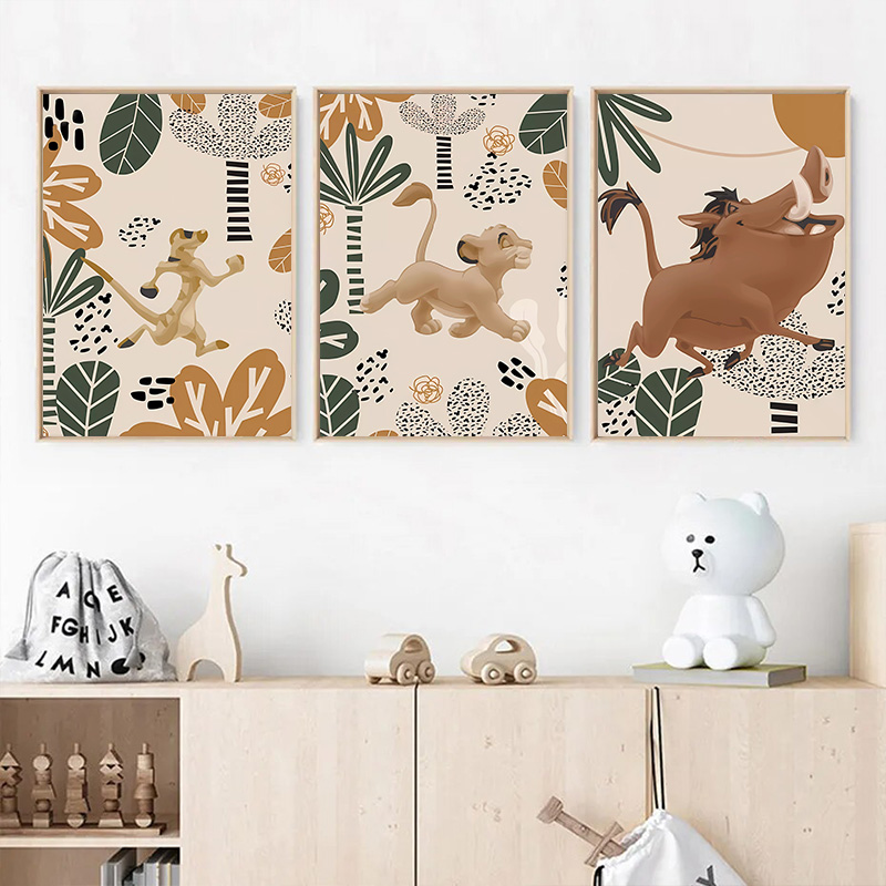 Kid Lion King Boho Posters and - đánh giá và giá Baby Nursery Animal Prints