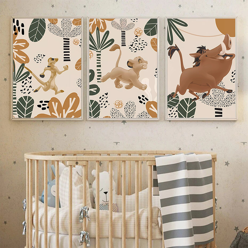 Kid Lion King Boho Posters and - đánh giá và giá Baby Nursery Animal Prints