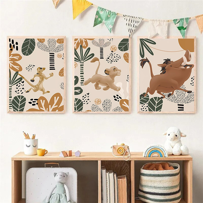 Kid Lion King Boho Posters and - đánh giá và giá Baby Nursery Animal Prints