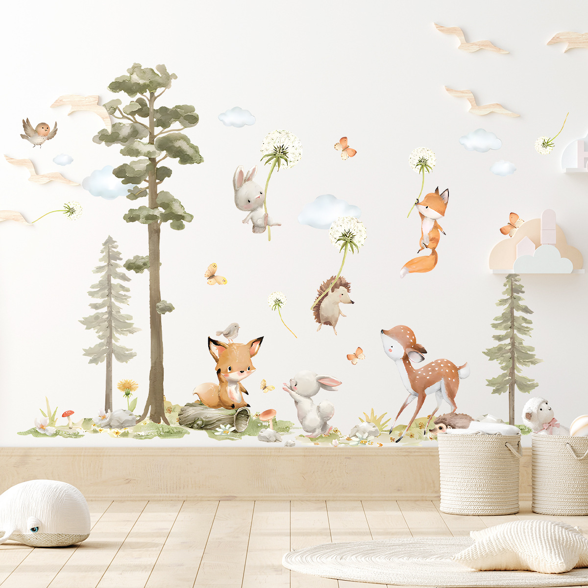 Cute Forest Animals Wall Stick - đánh giá và giá Baby Girl Nursery Quotes