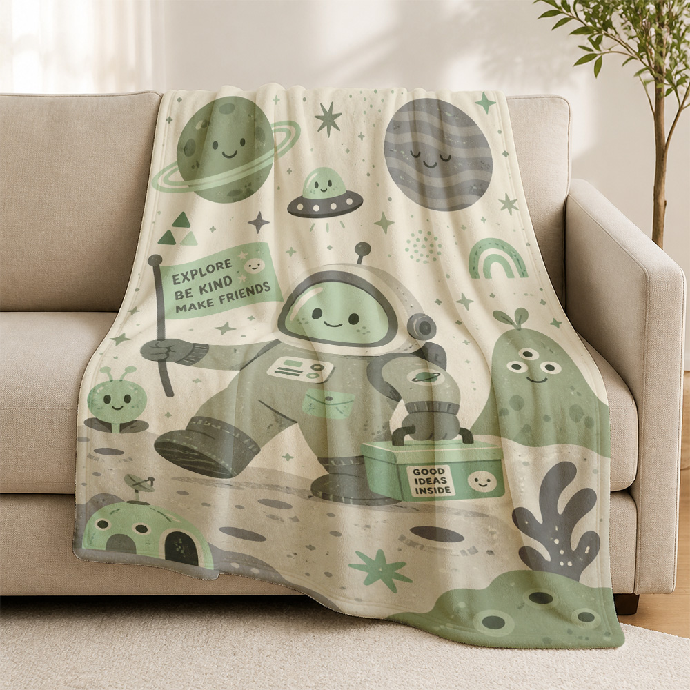 Cute Boho Alien Planets Throw  - đánh giá và giá Baby Nursery In Hospital