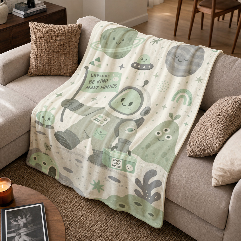 Cute Boho Alien Planets Throw  - đánh giá và giá Baby Nursery In Hospital