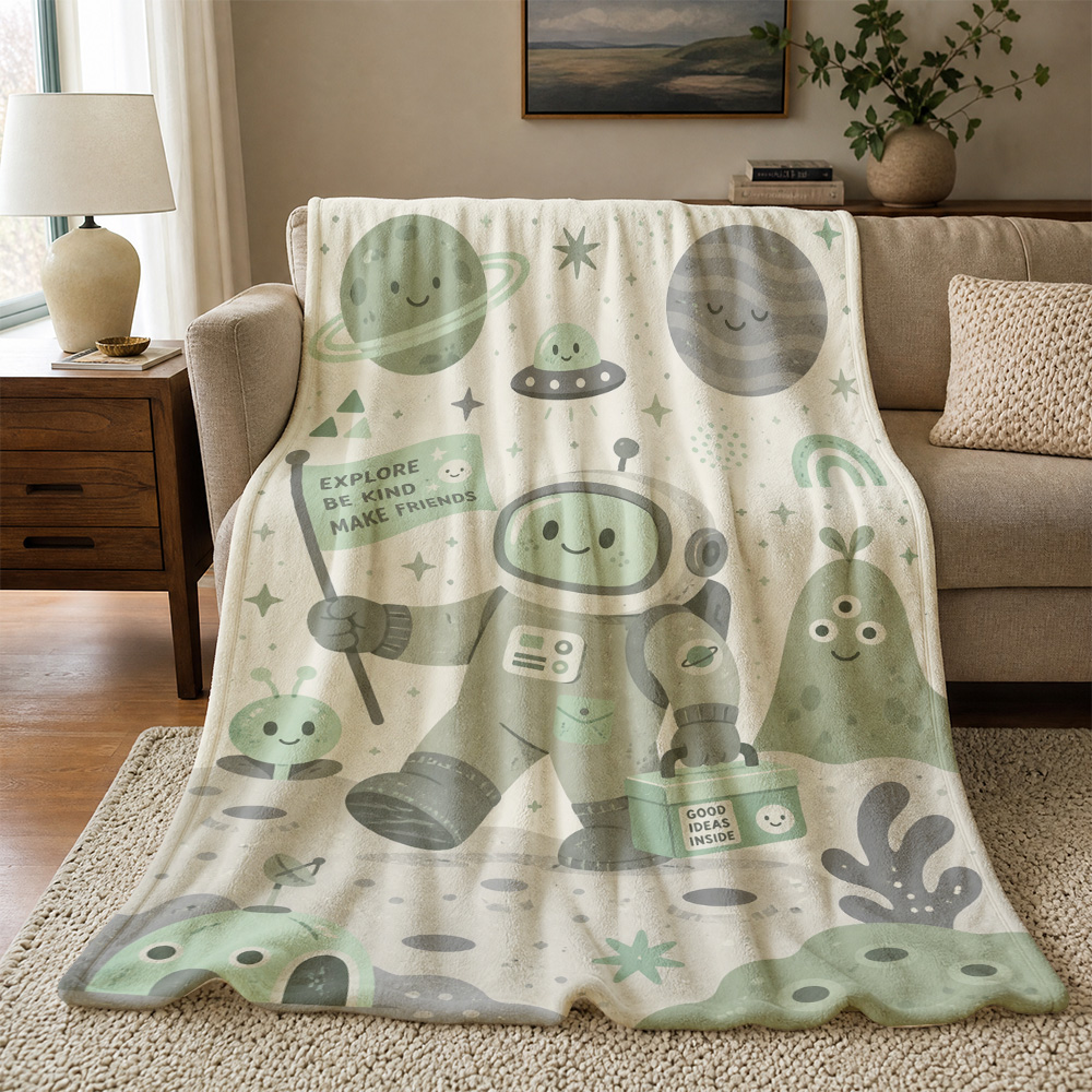 Cute Boho Alien Planets Throw  - đánh giá và giá Baby Nursery In Hospital