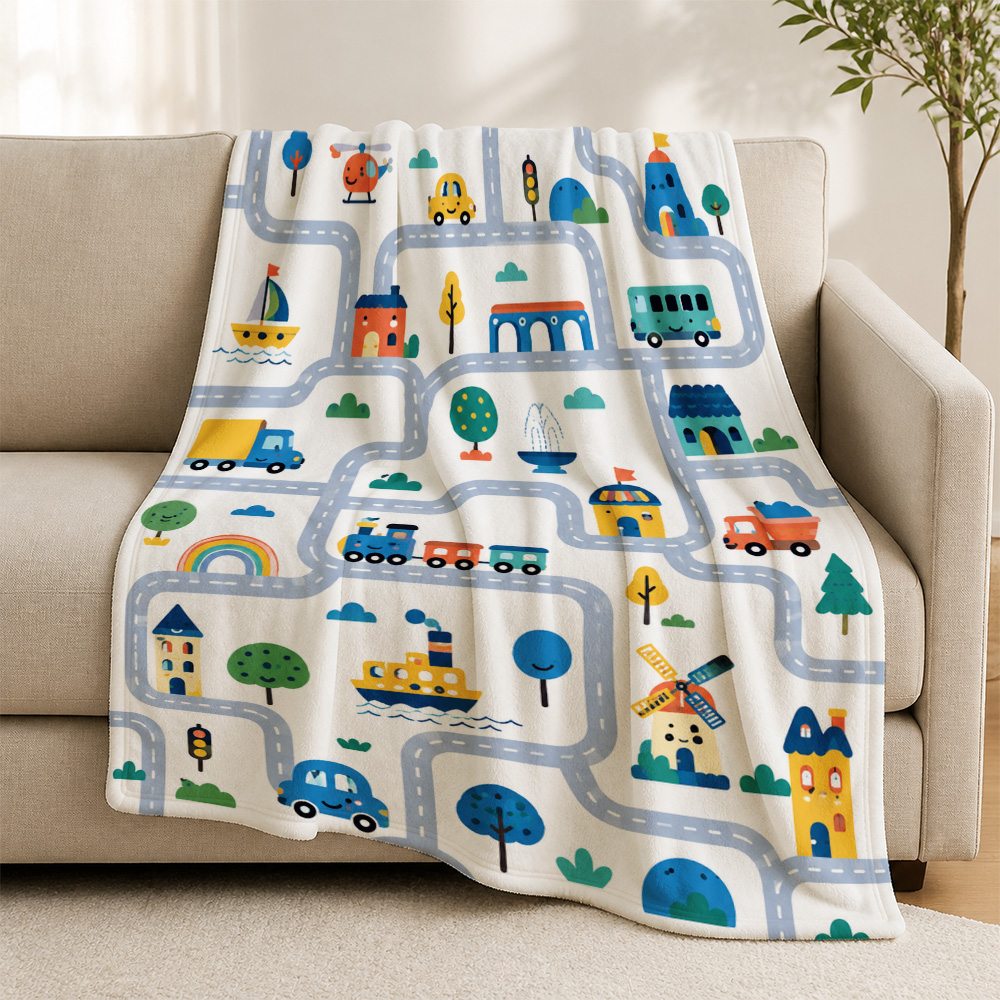 Kids Cartoon Road Theme Throw  - đánh giá và giá Baby Nursery In Hospital