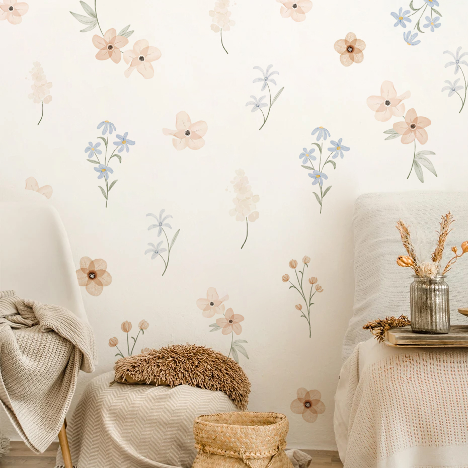 Watercolor Flowers Wall Sticke - đánh giá và giá Baby Girl Nursery Quotes