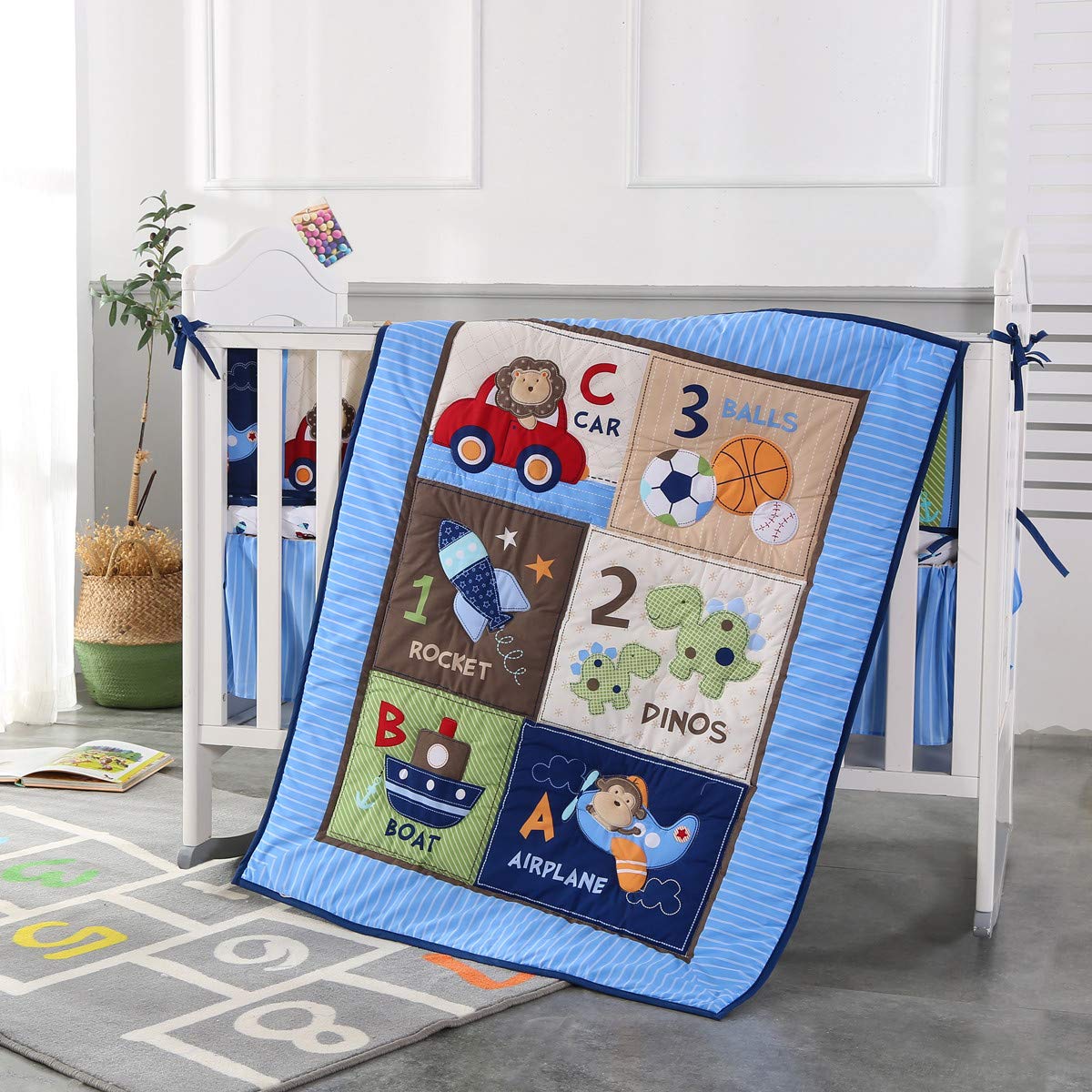 7Piece Crib Bedding Set Infant - đánh giá và giá Baby Nursery Kit